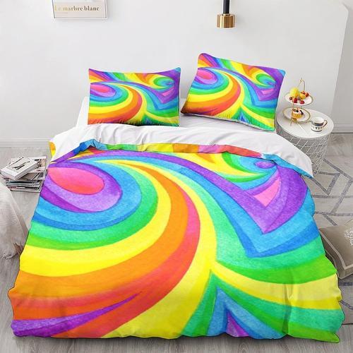 Rainbow D Imprim¿¿ Housse De Couette De Literie Avec Taies D'oreill... on Productcaster.