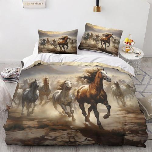 Running Horse Parure De Lit Pi¿¿Ces Avec Housse De Couette Et Houss... on Productcaster.