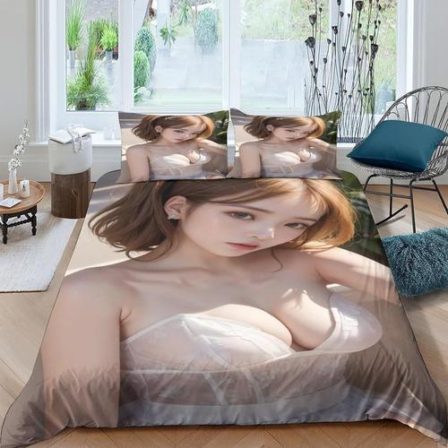 Parure De Lit Sexy Pour Filles - Housse De Couette Imprim¿¿E En D -... on Productcaster.