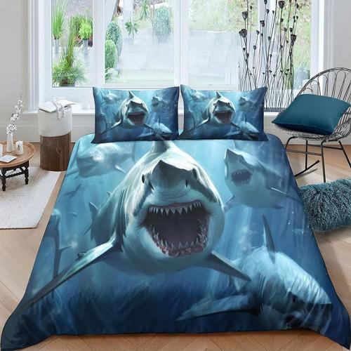 Parure De Lit Avec Housse De Couette Imprim¿¿E D, Requin Sous-Marin... on Productcaster.