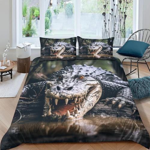 Ensemble De Housse De Couette En Forme De Crocodile, Crocodile F¿¿R... on Productcaster.