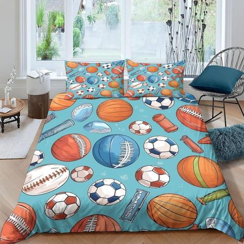 Ensemble De Housse De Couette Color¿¿E Avec Ballon De Sport, Divers... on Productcaster.