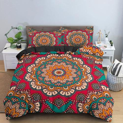 Parure De Lit Boho Mandala Queen King Full Twin, Housse De Couette ... on Productcaster.