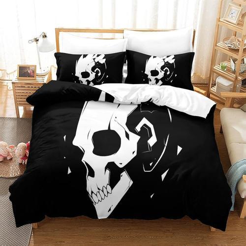 Housse De Couette Pi¿¿Ces Motif T¿ote De Mort, Housse De Couette Av... on Productcaster.