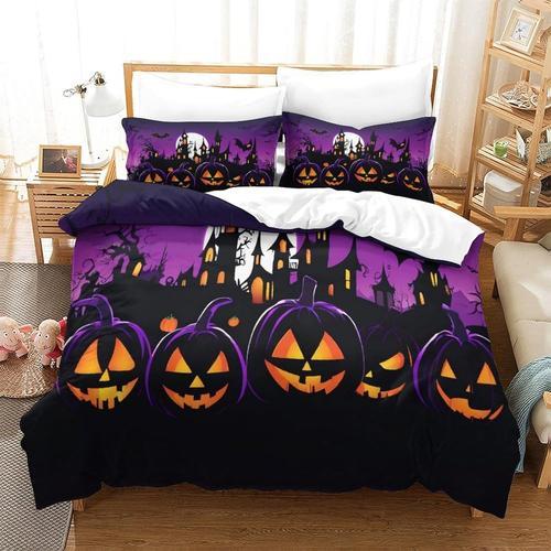 Parure De Lit Halloween D Avec Housse De Couette Et Taies D'oreille... on Productcaster.