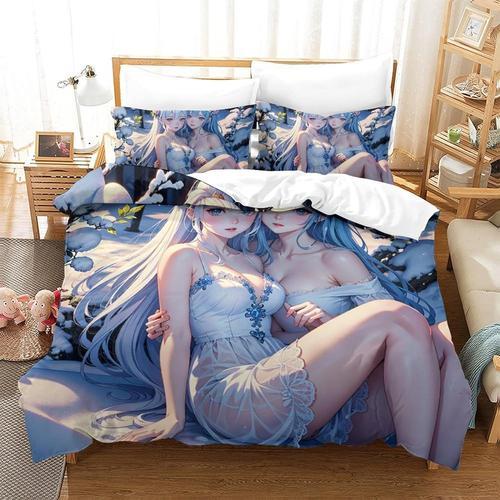 Anime Girls Parure De Lit Pi¿¿Ces Avec Housse De Couette Imprim¿¿E ... on Productcaster.