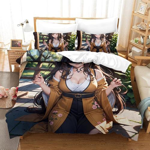 Anime Girls Parure De Lit Pi¿¿Ces Avec Housse De Couette Imprim¿¿E ... on Productcaster.