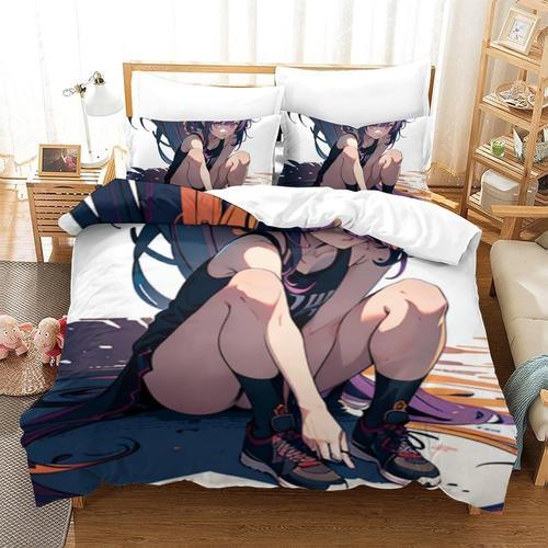 Anime Girl Parure De Lit Pi¿¿Ces Avec Housse De Couette Imprim¿¿E E... on Productcaster.