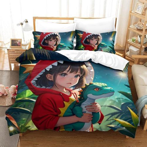 Anime Girl Parure De Lit Pi¿¿Ces Avec Housse De Couette Imprim¿¿E E... on Productcaster.