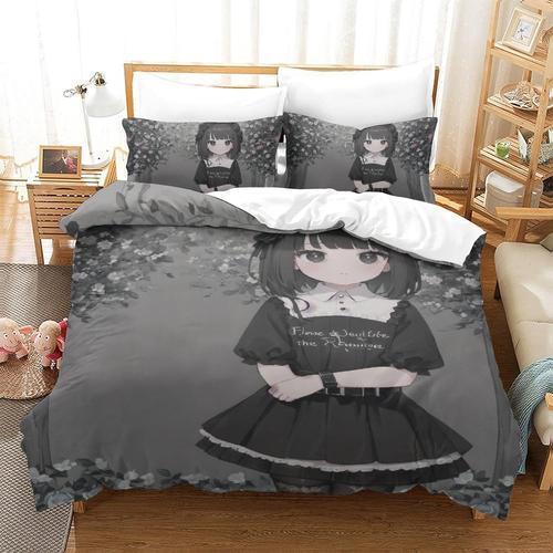 Anime Girl Parure De Lit Pi¿¿Ces Avec Housse De Couette Imprim¿¿E E... on Productcaster.