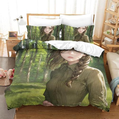 Anime Girl Parure De Lit Pi¿¿Ces Avec Housse De Couette Imprim¿¿E E... on Productcaster.