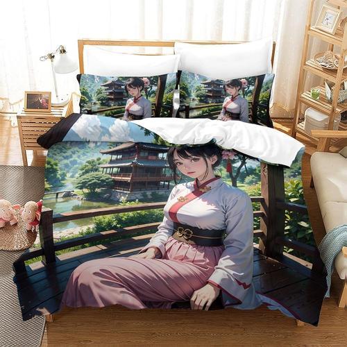 Anime Girls Parure De Lit Imprim¿¿E D Avec Housse De Couette Et Tai... on Productcaster.