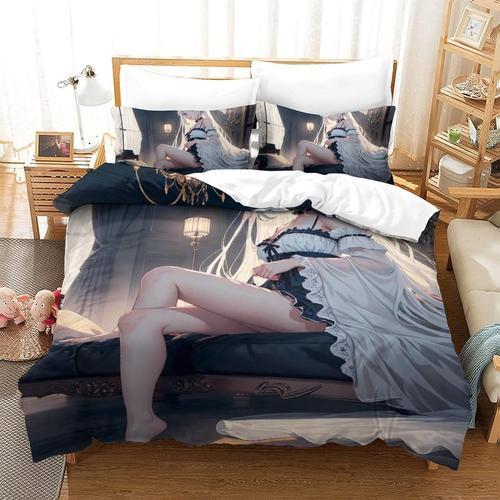 Anime Girls Housse De Couette Imprim¿¿E En D Parure De Lit Pi¿¿Ces ... on Productcaster.