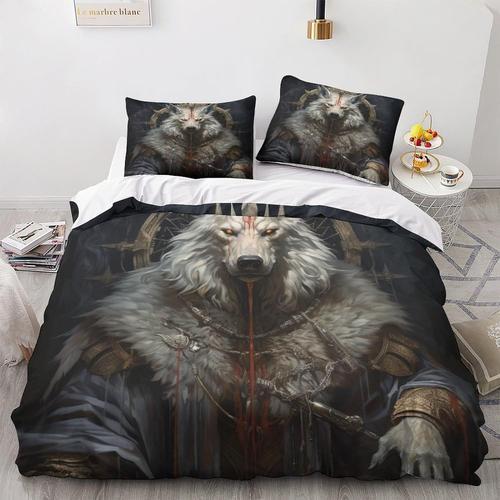 Moon Comforter Covers 3d Imprim¿¿ Wolf King Housse De Couette Parur... on Productcaster.