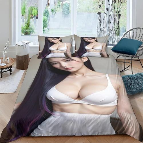 Parure De Lit Sexy Pour Filles 3d Imprim¿¿E Belle Femme Housse De C... on Productcaster.