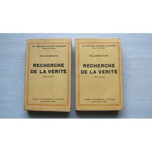 Recherche De La Verite " En 2 Volumes " on Productcaster.