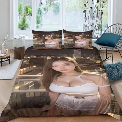 Parure De Lit Sexy Pour Filles - Housse De Couette Imprim¿¿E 3d - B... on Productcaster.