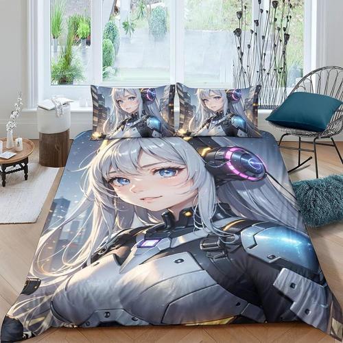 Anime Heroine Housse De Couette Parure De Lit Imprim¿¿E 3d Housse D... on Productcaster.