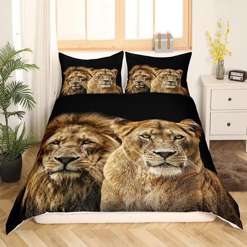 3d Ensemble De Housse De Couette Lion Queen, Housse De Couette De L... on Productcaster.