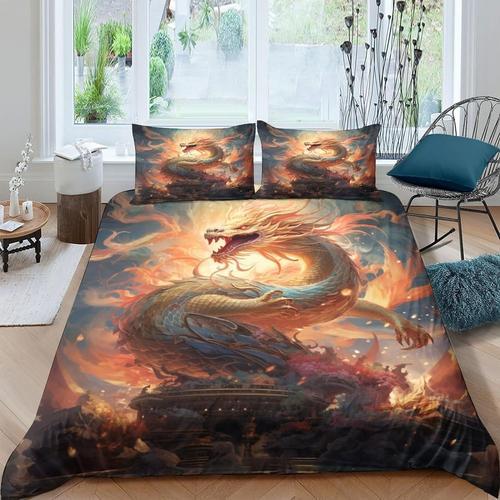 Parure De Lit Avec Housse De Couette Color¿¿E Dragon - Shenlong Abs... on Productcaster.