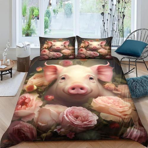 Housse De Couette Abstraite De Cochon Parfum¿¿ Queen Size | Ensembl... on Productcaster.