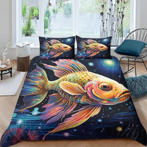 Art Fish 3d Parure De Lit Avec Housse De Couette Imprim¿¿E, Poisson... on Productcaster.