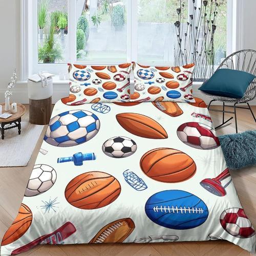 Ensemble De Housse De Couette Avec Ballon De Sport, Diverses Balles... on Productcaster.