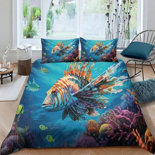 Ensemble De Housse De Couette En Forme De Poisson De Fond, Th¿¿Me C... on Productcaster.