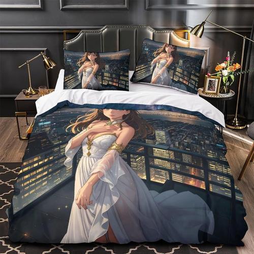 Parure De Lit Imprim¿¿E Woman Night Scene 3d, Housse De Couette, Ho... on Productcaster.