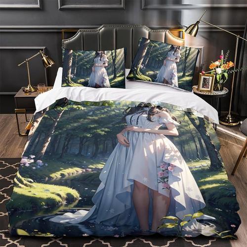 Girl Forest Housse De Couette Housses De Couette 3d Ensemble De Lit... on Productcaster.