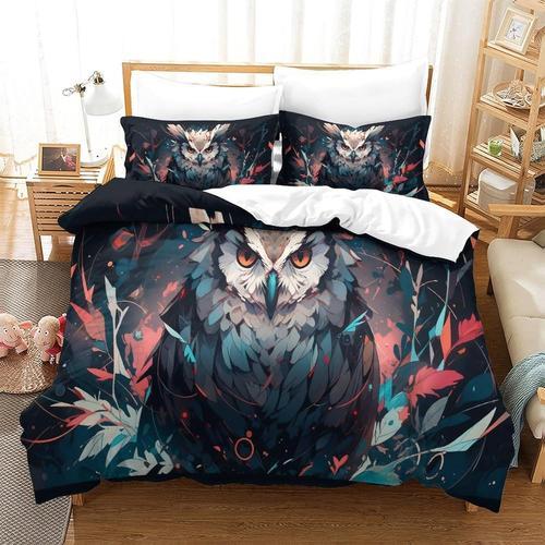 Hibou 3d Ensemble De Housse De Couette Motif Imprim¿¿ Literie Anima... on Productcaster.