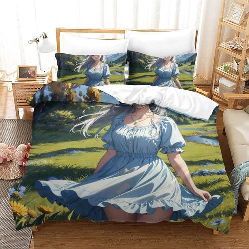 Anime Girl Parure De Lit Avec Housse De Couette Imprim¿¿E 3d, Houss... on Productcaster.