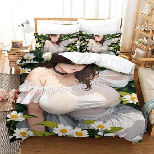 Girl Flower 3d Housse De Couette Imprim¿¿E Housse De Couette Housse... on Productcaster.