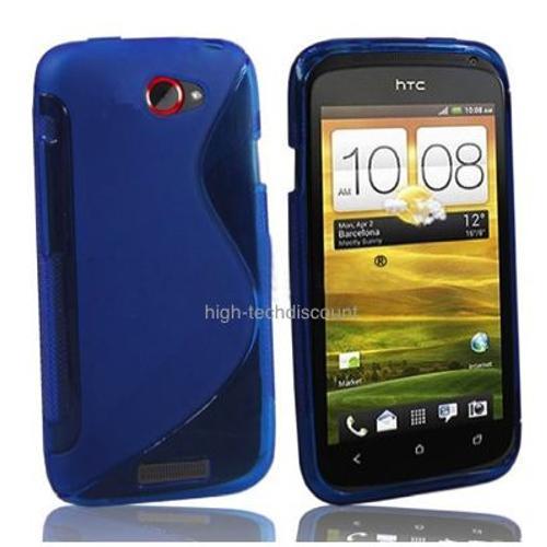 Housse Etui Coque Silicone Gel Bleu Pour Htc One S Film Ecran on Productcaster.