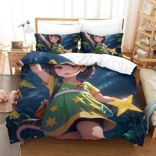 Anime Girl Housse De Couette Housses De Couette 3d Ensemble De Lite... on Productcaster.