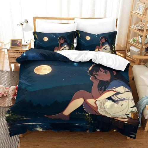 Anime Girl Housse De Couette Housses De Couette 3d Ensemble De Lite... on Productcaster.