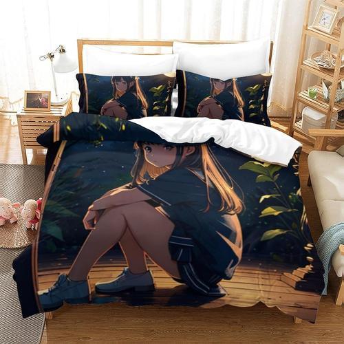 Anime Girl Housse De Couette Imprim¿¿E 3d - Parure De Lit Pour Enfa... on Productcaster.