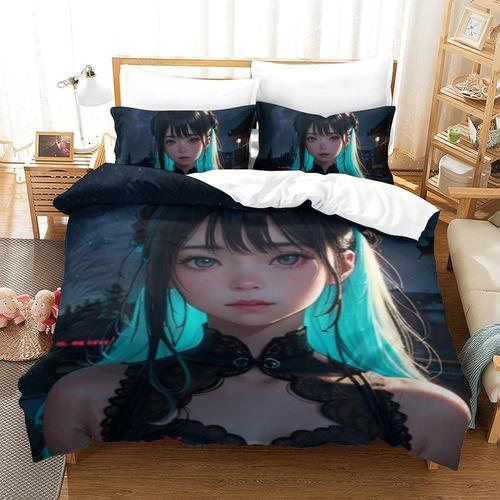 Anime Girl 3d Housse De Couette Imprim¿¿E Housse De Couette Housses... on Productcaster.