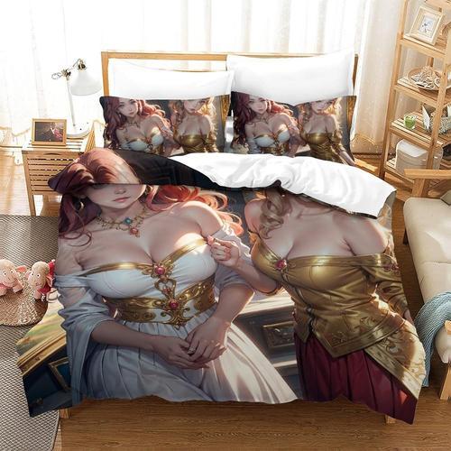 Anime Girls Parure De Lit 3d Imprim¿¿E Avec Housse De Couette Et Ta... on Productcaster.