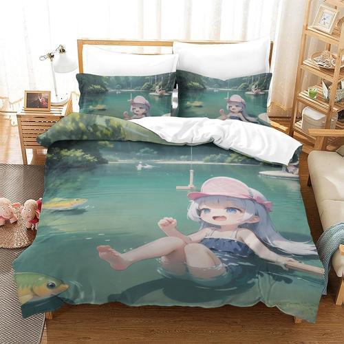 Parure De Lit Anime Girl - Housse De Couette Imprim¿¿E 3d - Housse ... on Productcaster.