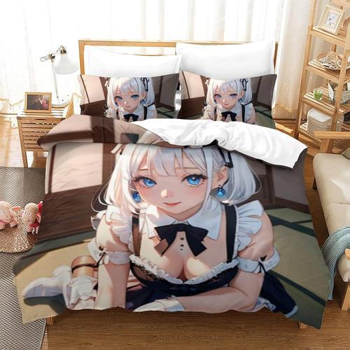 Anime Girl 3d Parure De Lit Imprim¿¿E Avec Housse De Couette Et Tai... on Productcaster.