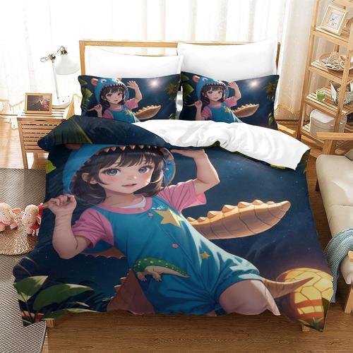 Anime Girl Housse De Couette Imprim¿¿E 3d - Parure De Lit Pour Enfa... on Productcaster.