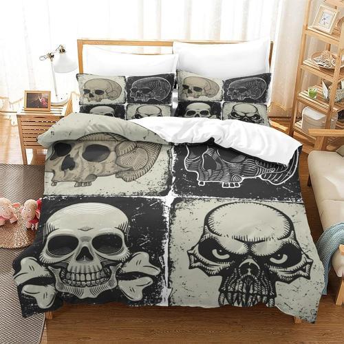 Art Skull Housses De Couette 3d Imprim¿¿Eart Skulls Artistic Skulls... on Productcaster.