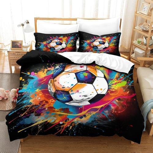 Parure De Lit De Football Artistique 3d Imprim¿¿ Sur Le Th¿¿Me Du F... on Productcaster.