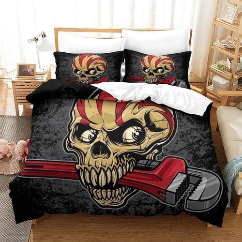 Parure De Lit Art Skull Avec Housse De Couette Imprim¿¿E 3dart Skul... on Productcaster.