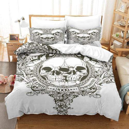 Parure De Lit Art Skull Avec Housse De Couette Imprim¿¿E 3dart Skul... on Productcaster.