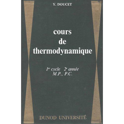 Cours De Thermodynamique on Productcaster.