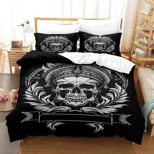 Art Skull 3d Imprim¿¿Art Skulls Artistic Skulls Housse De Couette H... on Productcaster.