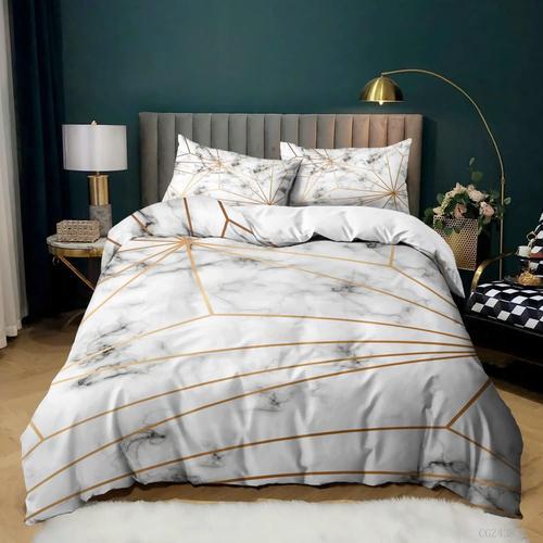 Parure De Lit En Marbre Pour Chambre ¿¿ Coucher, King Size, Gris, N... on Productcaster.