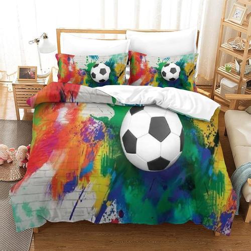 Housse De Couette De Football Imprim¿¿E 3d, Jeu De Sport, Culture P... on Productcaster.